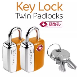 GO Travel  Key Lock Twin Padlocks TSA (Orange)