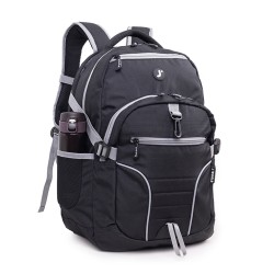 JWorld Atom Multi Purpose Laptop Backpack Black