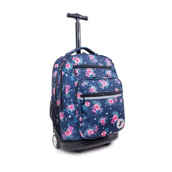 JWorld Sundance Rolling Backpack Navy Rose