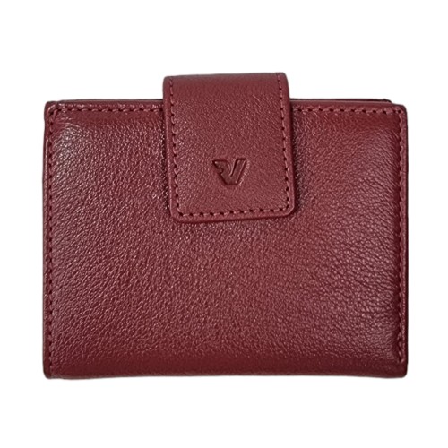 PORTAF. DONNA PICCOLO C/CERNIERA E PATTINA POCKET BORDEAUX