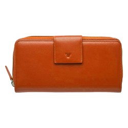 PORTAF. DONNA GRANDE CON CERNIERA E PATTA PASCAL ORANGE PORTAF. DONNA GRANDE CON CERNIERA E PATTA PASCAL ORANGE