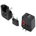 WORLD TRAVEL POWER ADAPTER WITH DUAL USB CHARGIN PORTS