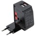 WORLD TRAVEL POWER ADAPTER WITH DUAL USB CHARGIN PORTS